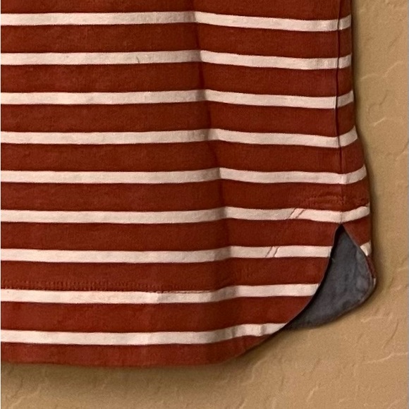 Ann Taylor LOFT Sienna Brown & Cream Striped Knit Mini Shift Dress - Picture 9 of 16